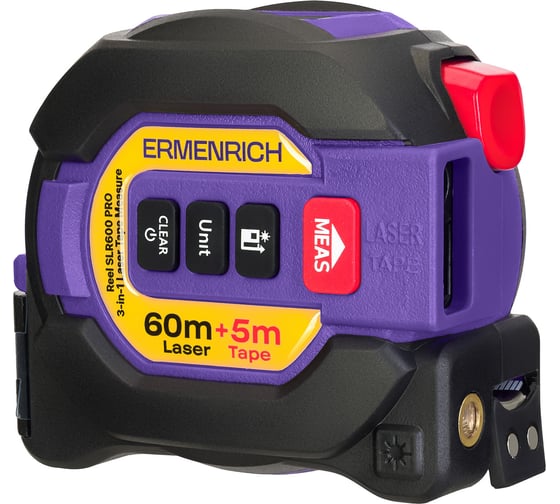 Изображение товара Рулетка с лазерным дальномером Ermenrich («3 в 1») Reel SLR600 PRO 86175