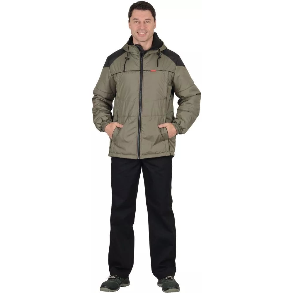 Изображение товара Мужская куртка СИРИУС Спринтер оливковая с черным, размер 112-116/170-176