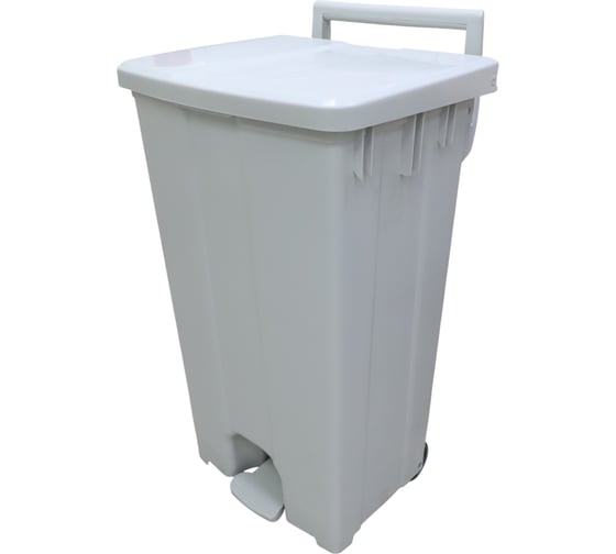 Изображение товара Бак для мусора ACG с педалью и крышкой, светло-серый, 90л 1003094