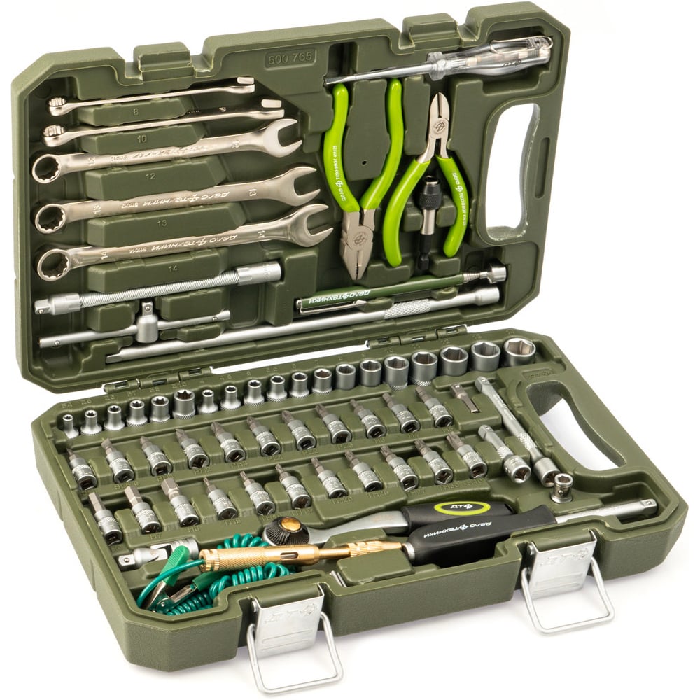 Изображение товара Набор головок и инструмента Дело Техники 1/4 65 предметов профессиональный