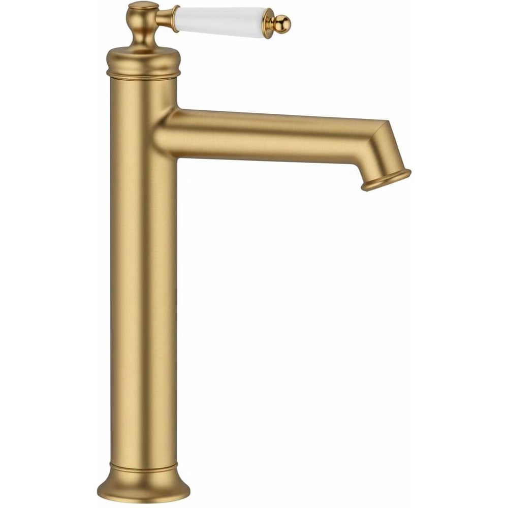 Изображение товара Высокий однорычажный смеситель для раковины ViEiR матовое золото V173512-S