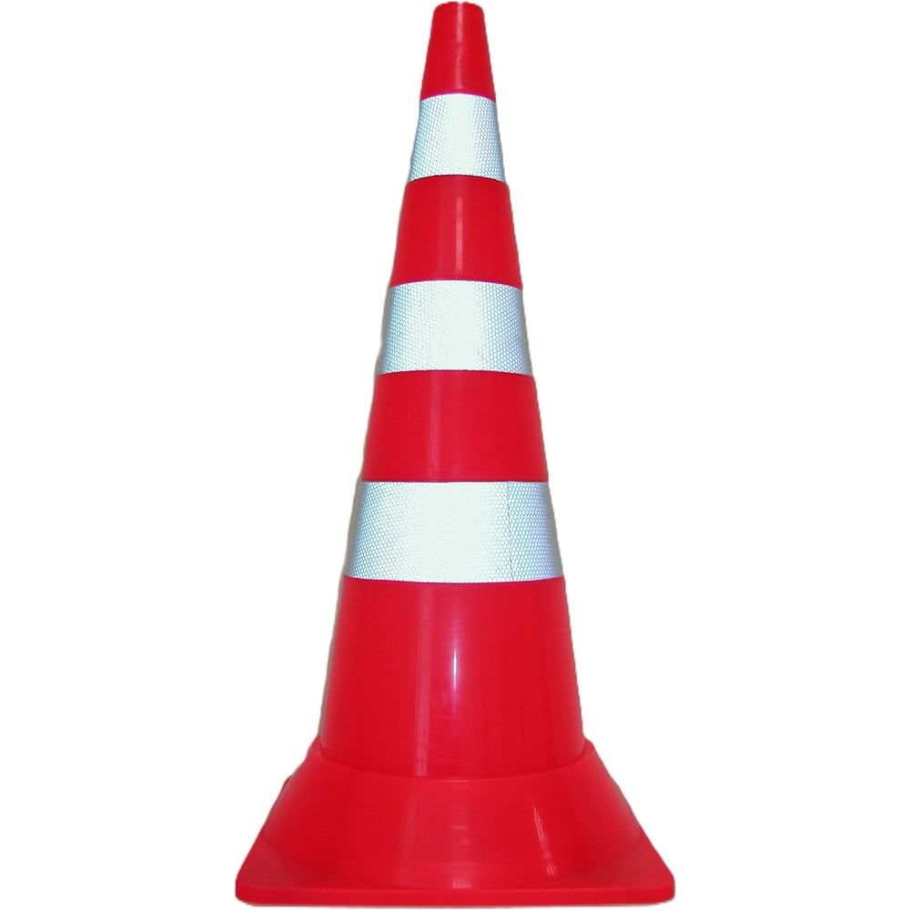 Изображение товара Дорожный сигнальный конус оранжевый 750 мм с светоотражающими полосами