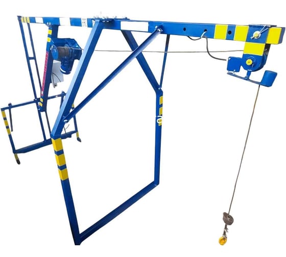 Изображение товара Подъёмник ООО ТМ СЕРВИС Умелец-320-1,3 с переставным блоком, с лебедкой на глубину опускания 50 м, без грузов п/в (с площадкой для грузов), напряжение питания 3ф 380В 000004_2