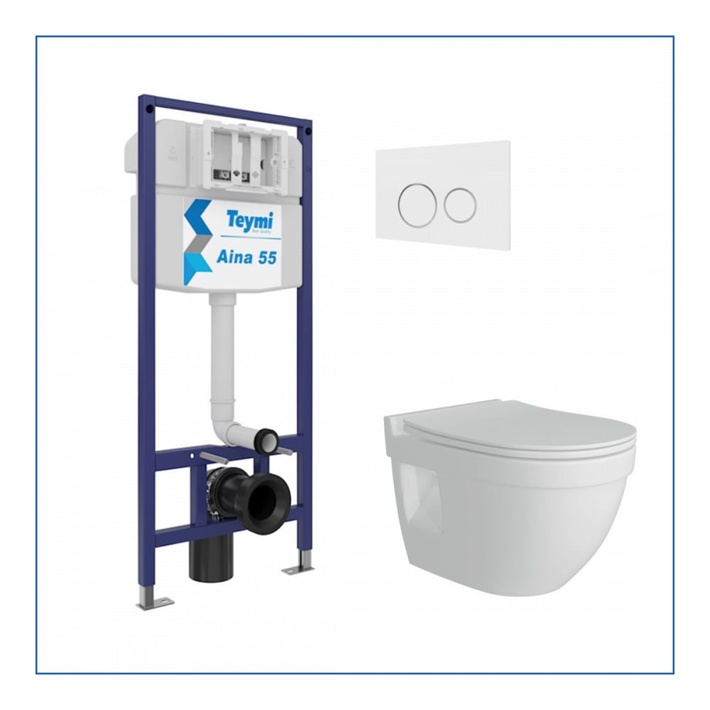 Изображение товара Подвесной унитаз Teymi безободковый серия Vitra Pro 3/6 л