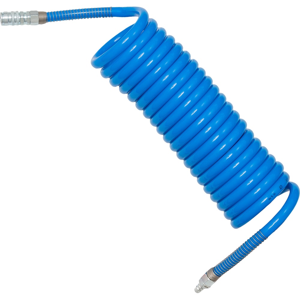 Изображение товара Полиуретановый витой пневматический шланг 11х16 мм 7.5 м комплект MTE