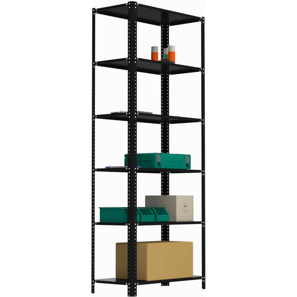Изображение товара Стеллаж ООО Металекс AIR 2200х1000х500 6 полок чёрный для хранения грузов