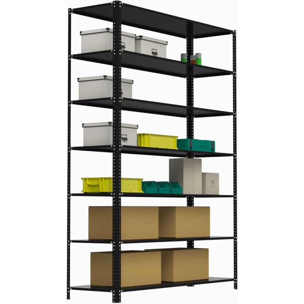 Изображение товара Стеллаж ООО Металекс AIR 2200x1600x300 7 полок черный
