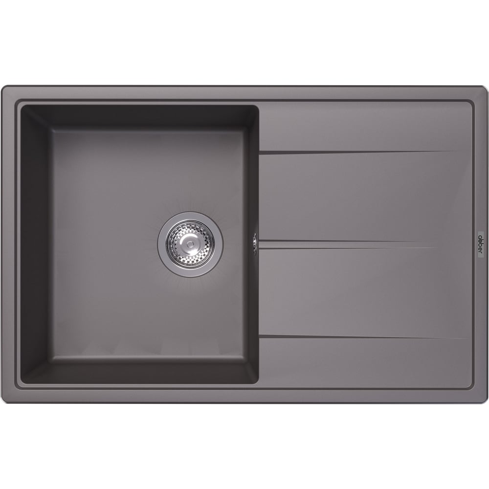 Изображение товара Кухонная мойка ABBER Quarz серый AQ2904G с крылом и сифоном