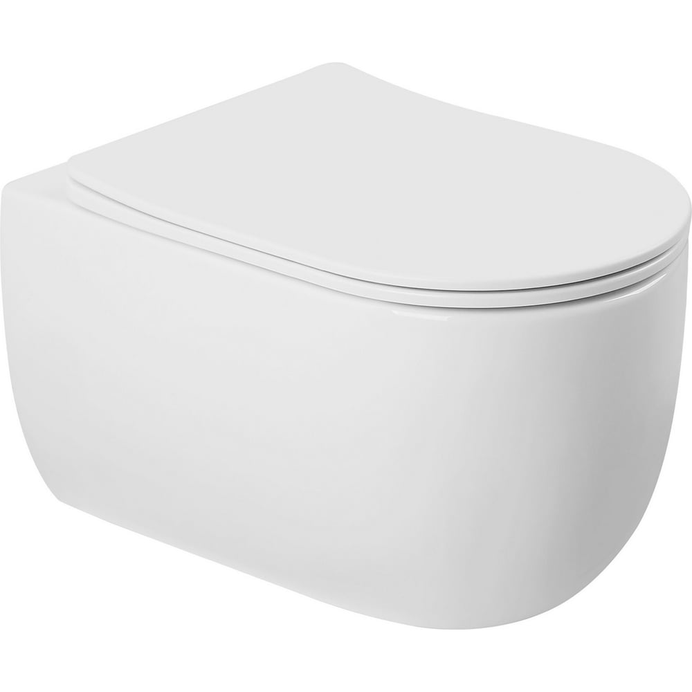 Изображение товара Подвесной унитаз ABBER Bequem белый безободковый торнадо AC1104TN