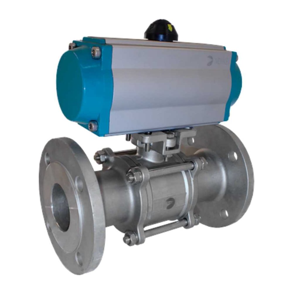 Изображение товара Кран шаровый фланцевый NEWKEY DN80 PN16 с пневмоприводом