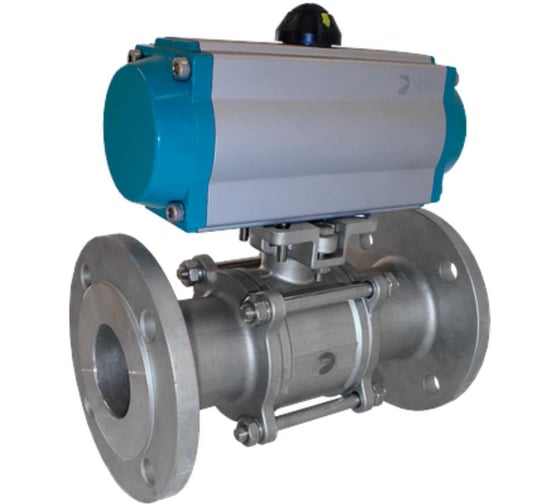 Изображение товара Кран шаровый NEWKEY фланцевый (3PC), DN80 (3), AISI304, PN16, с двухсторонним пневмоприводом AT83D NK-BFp80/4*AT83D