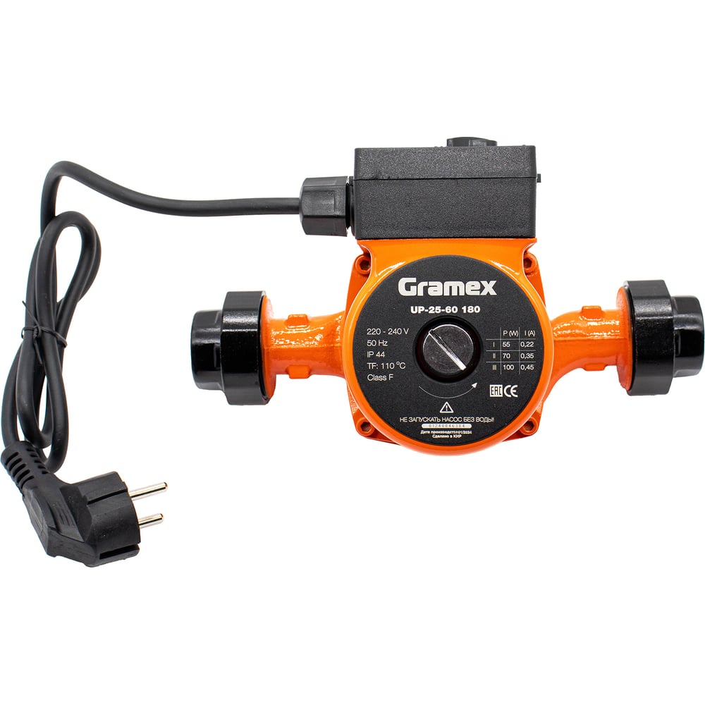 Изображение товара Циркуляционный насос Gramex UP-25-60 для ГВС и отопления 100Вт высота 6м