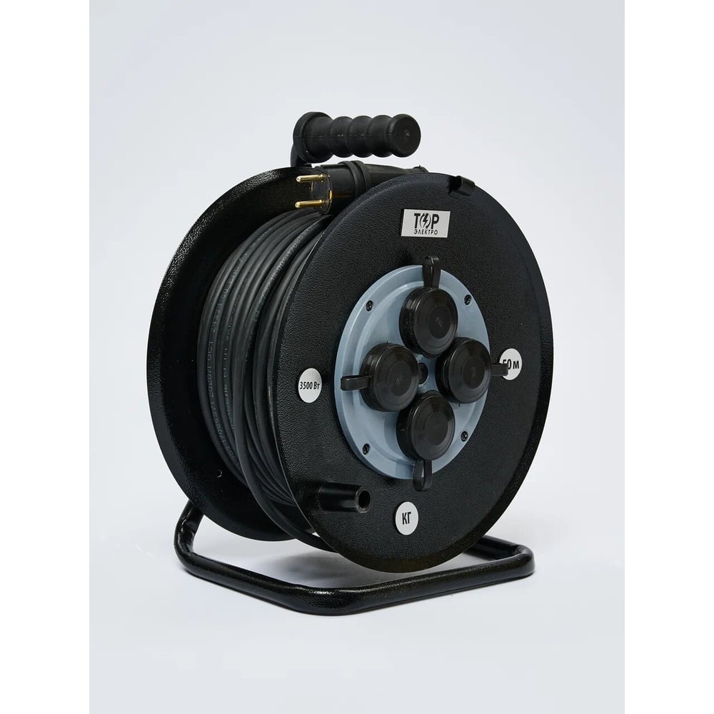 Изображение товара Удлинитель силовой ТОРЭЛЕКТРО КГ 3500 Вт 15м IP44 на металлической катушке