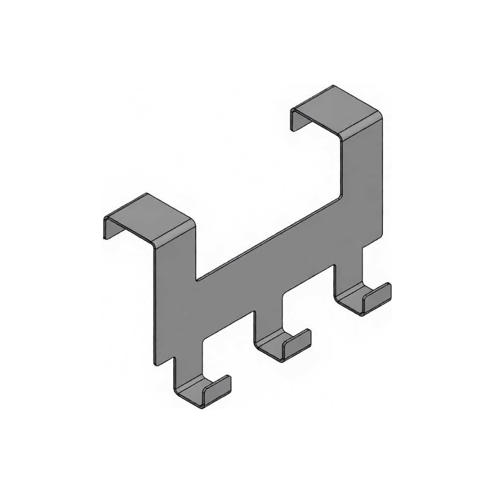 Изображение товара Крючки на дверь Parallax белые 170x35x105 мм металл нагрузка 5 кг