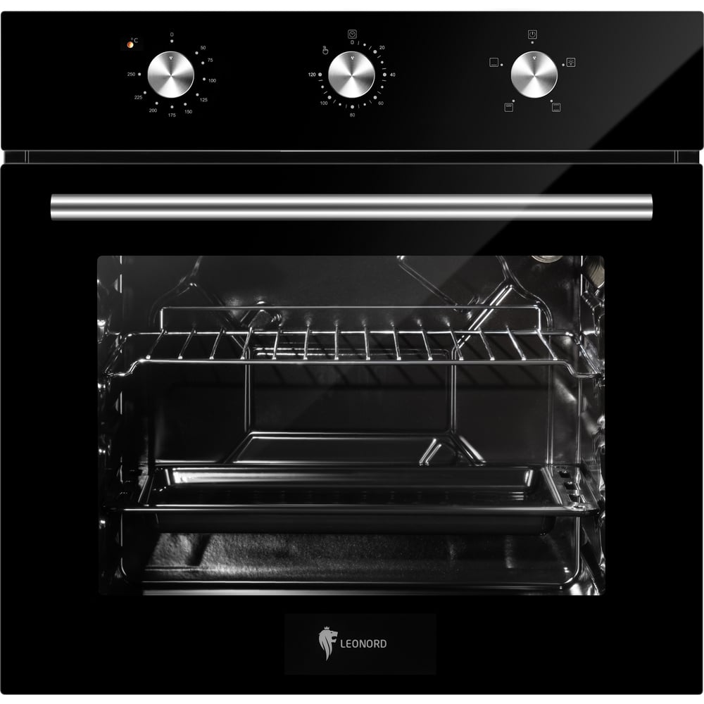 Изображение товара Встраиваемый электрический духовой шкаф Leonord LEO-60003B 60л механическое управление черный