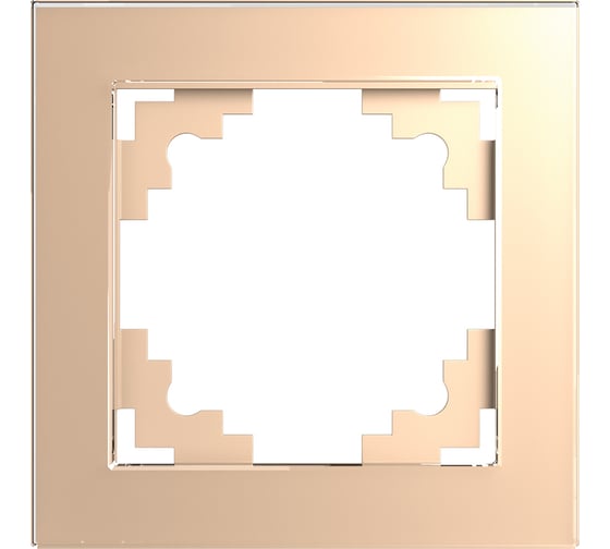 Изображение товара 1-местная рамка STEKKER серия Катрин, стеклянная, GFR00-7001-02, шампань 39527