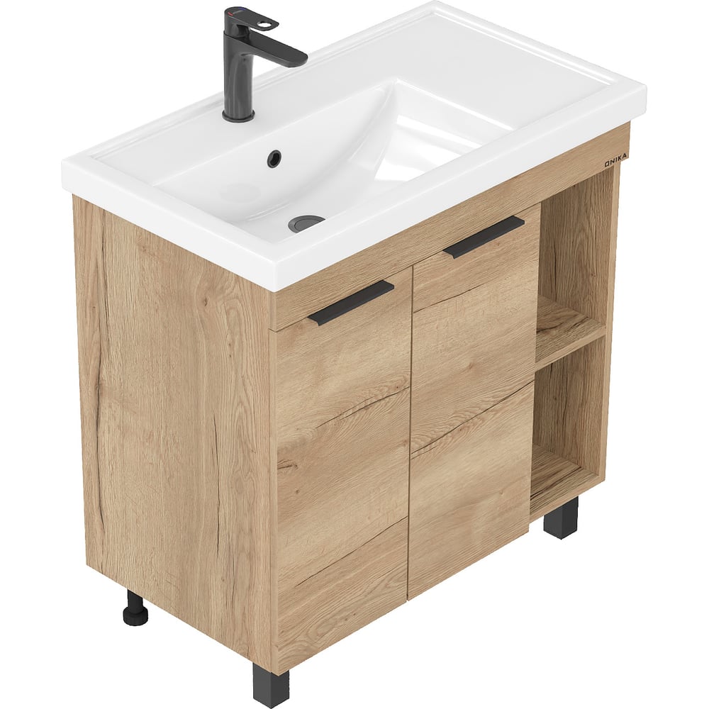 Изображение товара Тумба с раковиной Onika Легран 80 напольная дуб галифакс стиль лофт