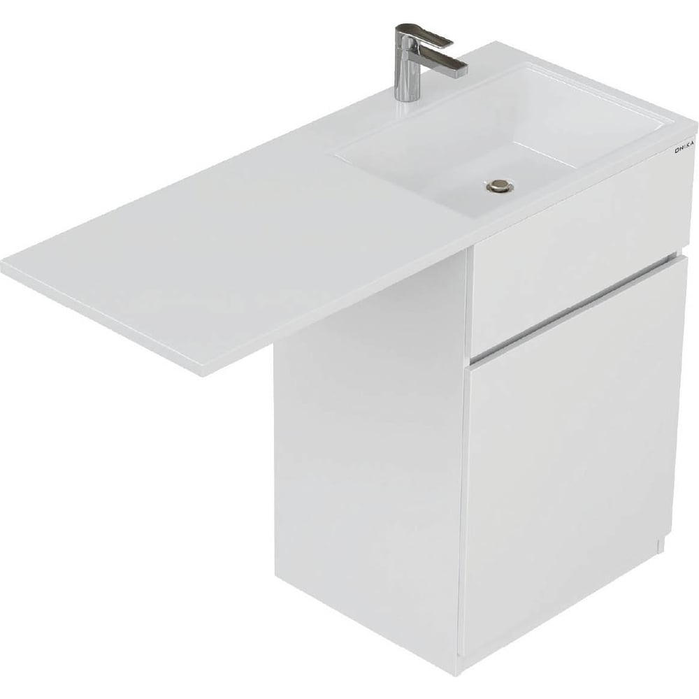 Изображение товара Тумба с раковиной Onika Сорго 58 напольная для стиральной машины белая