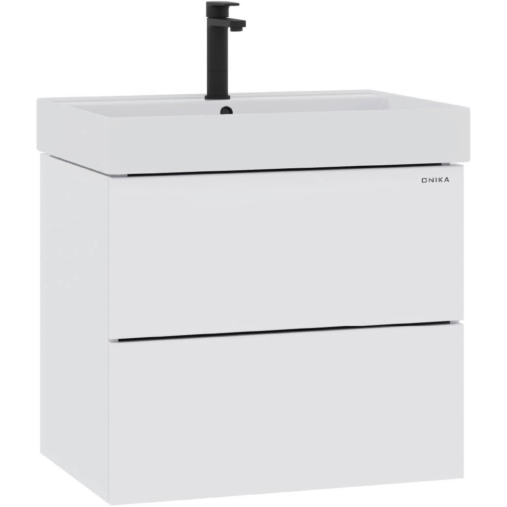 Изображение товара Тумба с раковиной Onika Эсквана 65 белая подвесная современная