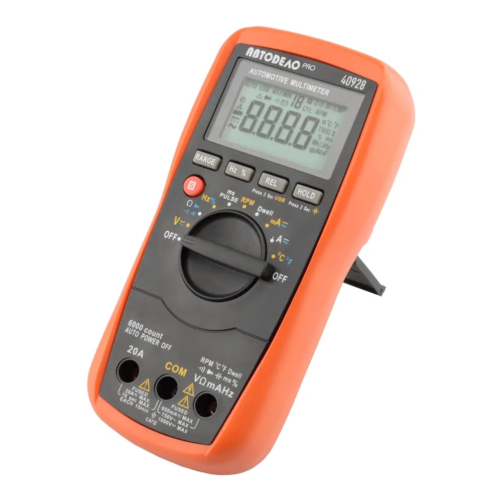 Изображение товара Мультитестер цифровой автомобильный многофункциональный АвтоDело PRO 40928 16985