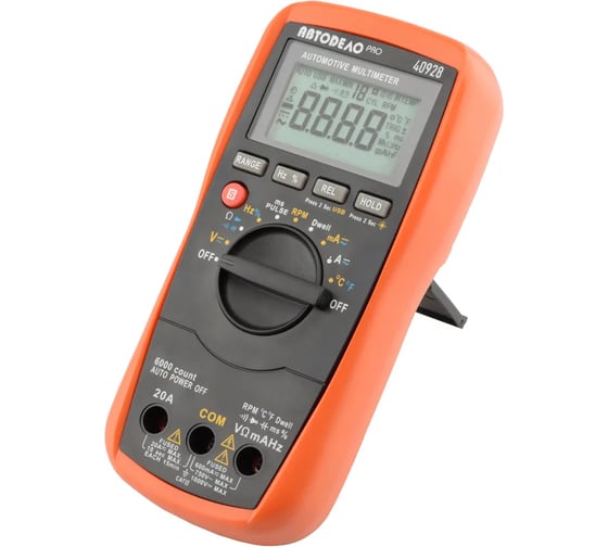 Изображение товара Мультитестер цифровой автомобильный многофункциональный АвтоDело с USB ( PRO) 40928 16985