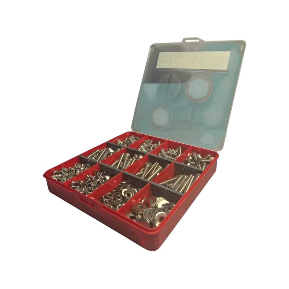 Изображение товара Набор нержавеющих болтов М6 50 мм гайка шайба DIN933 органайзер