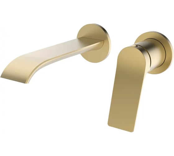 Изображение товара Встроенный смеситель для раковины ViEiR настенный, матовое золото, скрытый монтаж V343513-S