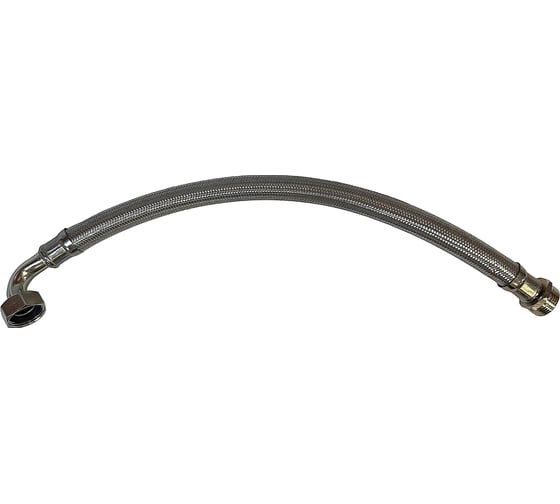 Изображение товара Гибкая подводка для воды LadAna угловая (60 см, 1", вн/нар, нержавеющая сталь) 030601001