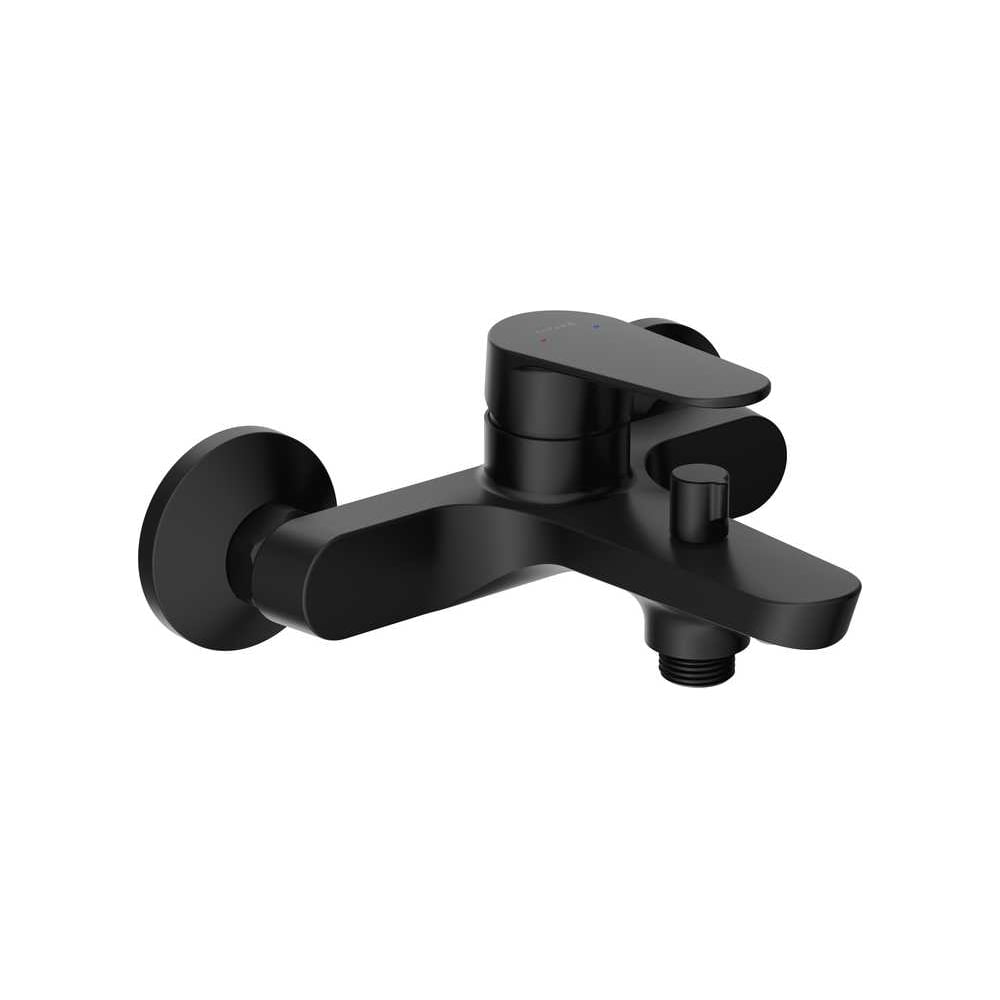 Изображение товара Современный черный однорычажный смеситель для ванны Cersanit LARA с дивертором