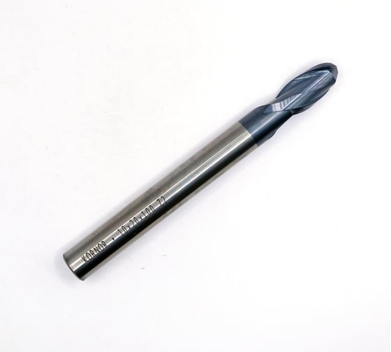 Изображение товара Фреза концевая твердосплавная KORNOR 10х40х100 Z4 ц/х-10мм HRC45 AlTiN (плоский торец) 45110401004