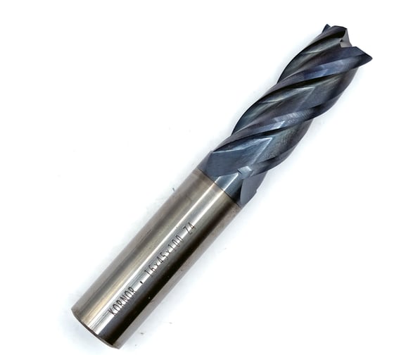 Изображение товара Фреза концевая твердосплавная KORNOR 16х45х100 Z4 ц/х-16мм HRC45 AlTiN (плоский торец) 45116451004