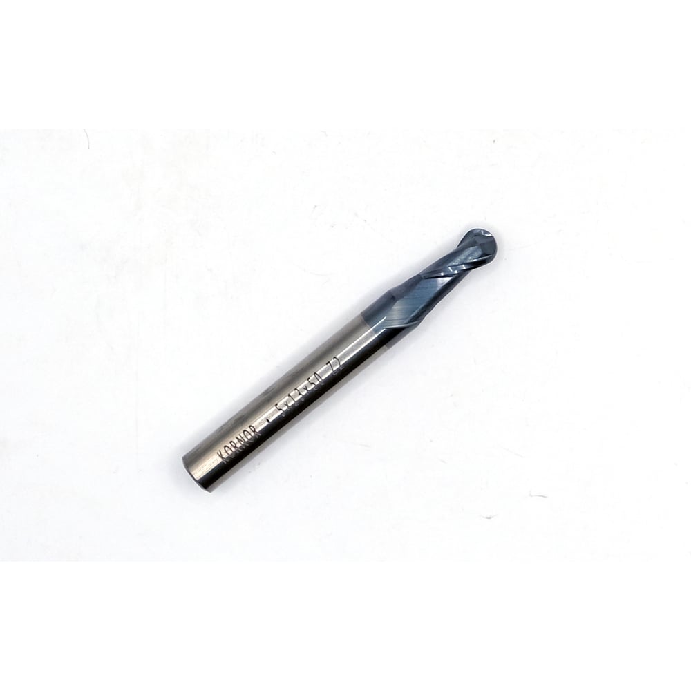 Изображение товара Фреза концевая твердосплавная KORNOR 5х10х50 Z2 ц/х-6мм HRC45 AlTiN для стали чугуна и металлов