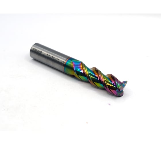 Изображение товара Фреза концевая твердосплавная KORNOR 12х30х75 Z3 ц/х-12мм HRC55 DLC по алюминию (плоский торец) 56112300753