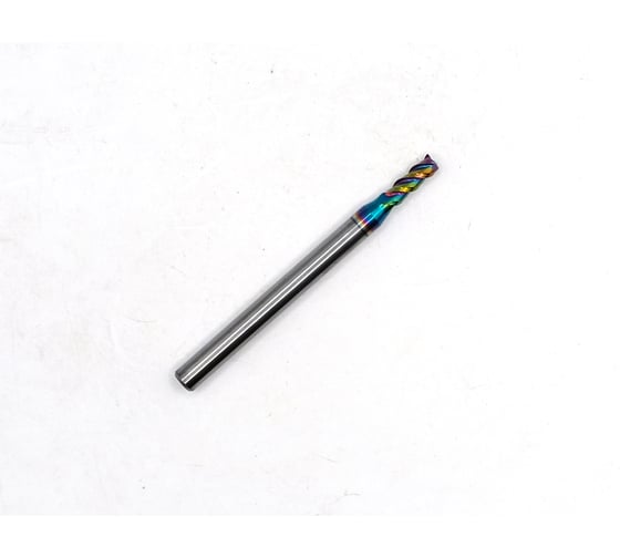 Изображение товара Фреза концевая твердосплавная KORNOR 3х8х50 Z3 ц/х-4мм HRC55 DLC по алюминию (плоский торец) 56103080503