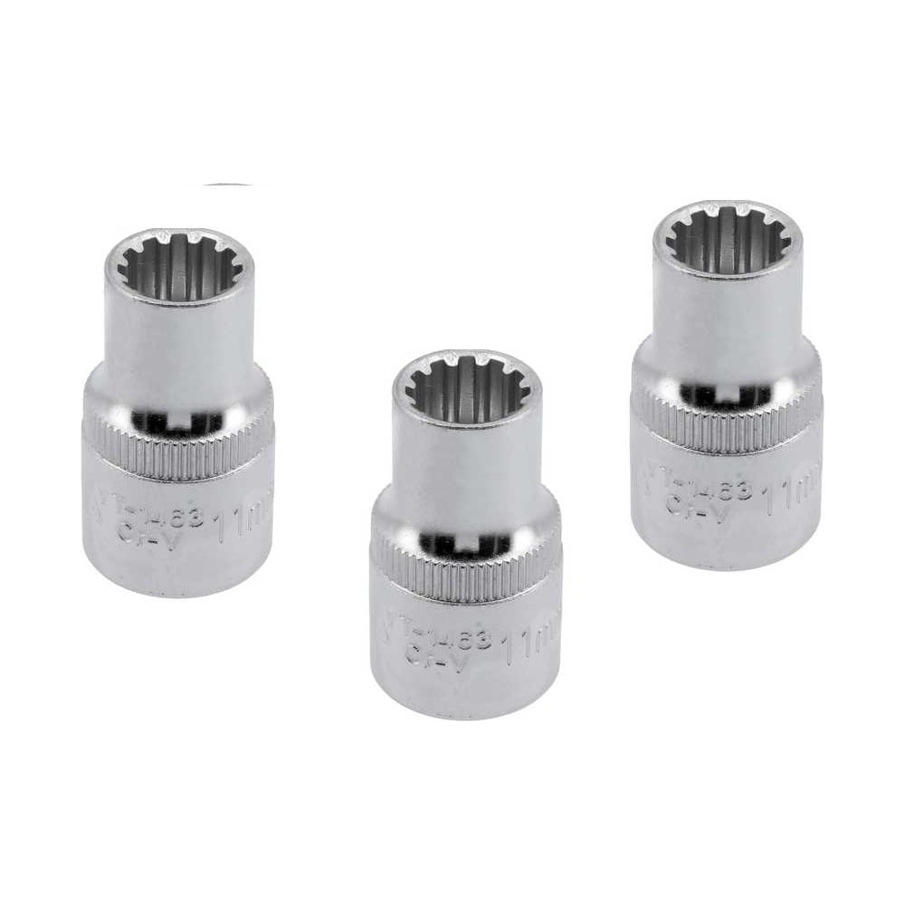 Изображение товара Головка торцевая YATO SPLINE 1/2DR 11мм 38мм 3 шт YT-1463Y