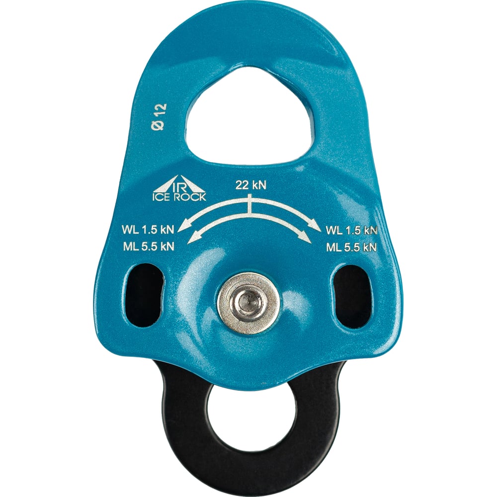 Изображение товара Блок-ролик ICE ROCK двойной малый Duplex IR 0421 алюминиевый нагрузка 22 кН