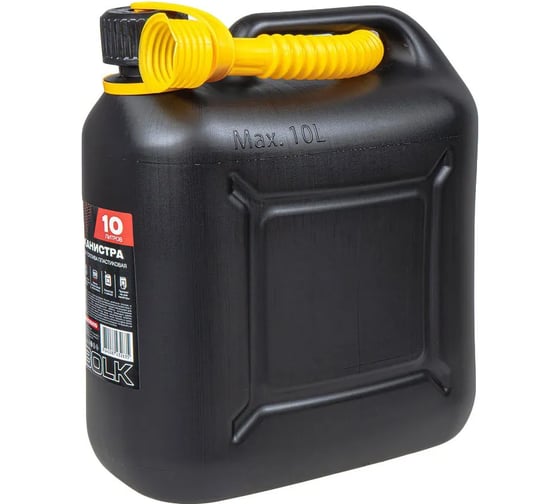 Изображение товара Канистра BOLK 10л для топлива пластиковая, с лейкой, черная BAA105210