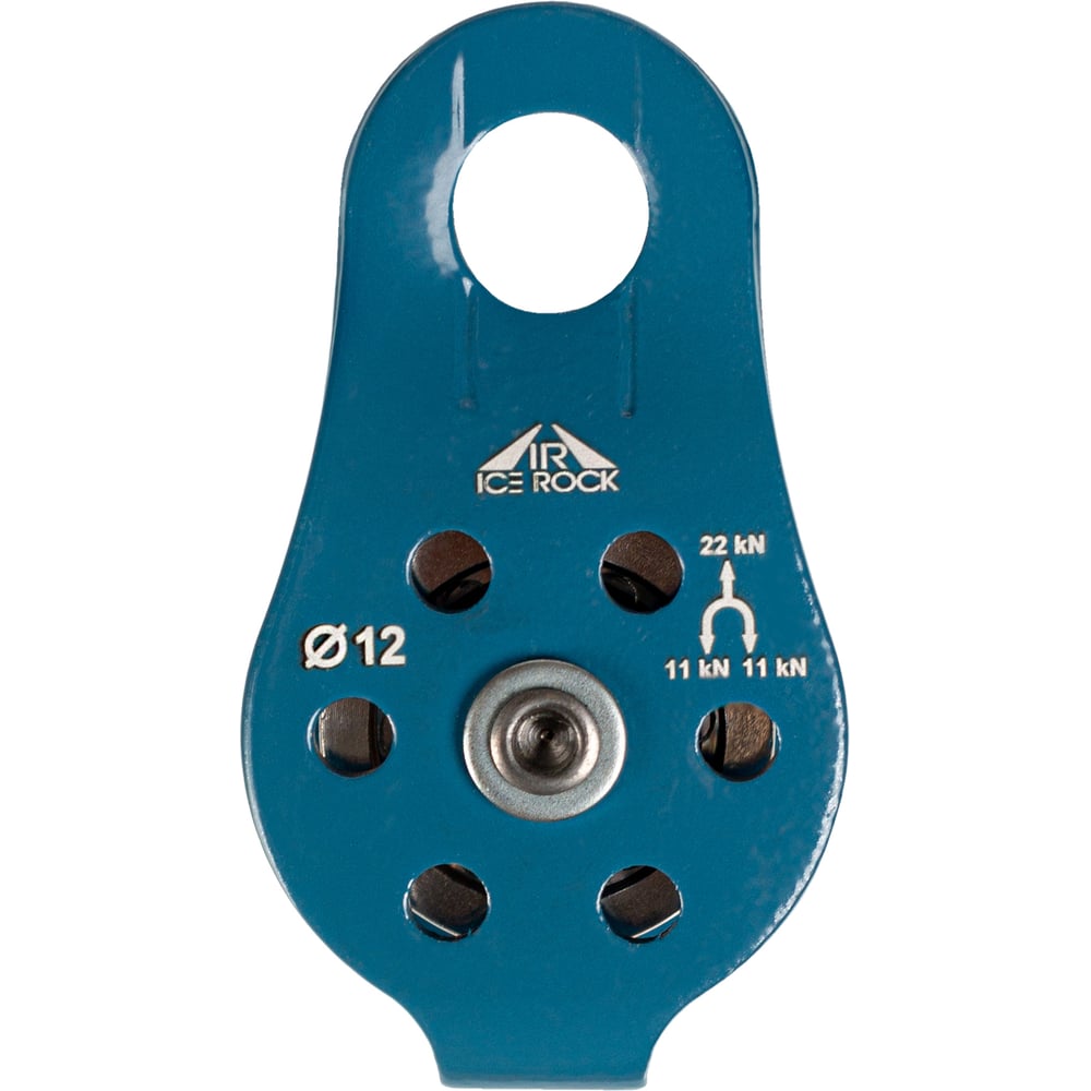 Изображение товара Блок-ролик ICE ROCK с фиксированными щечками и подшипником IR 0403-1 алюминиевый для веревок 8-13 м