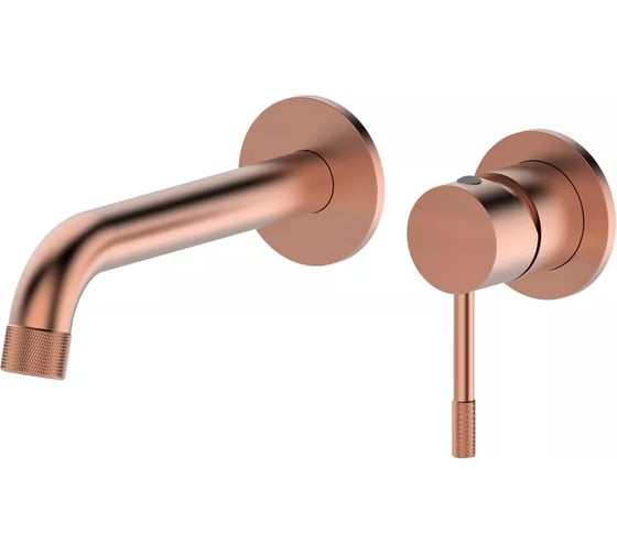 Изображение товара Встроенный смеситель для раковины ViEiR розовое золото, настенный излив, скрытый монтаж 403513-R