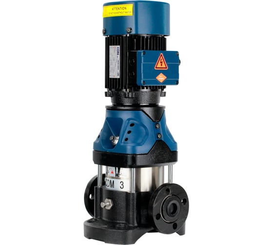 Изображение товара Насос многоступенчатый DN.ru ин-лайн ВМЦН10-3/0FC-220/380-1.1 поверхностный, вертикальный, корпус чугун, мощность 1.1кВт, напор 25.5м, производительность 167л/мин, 380В D330-40892