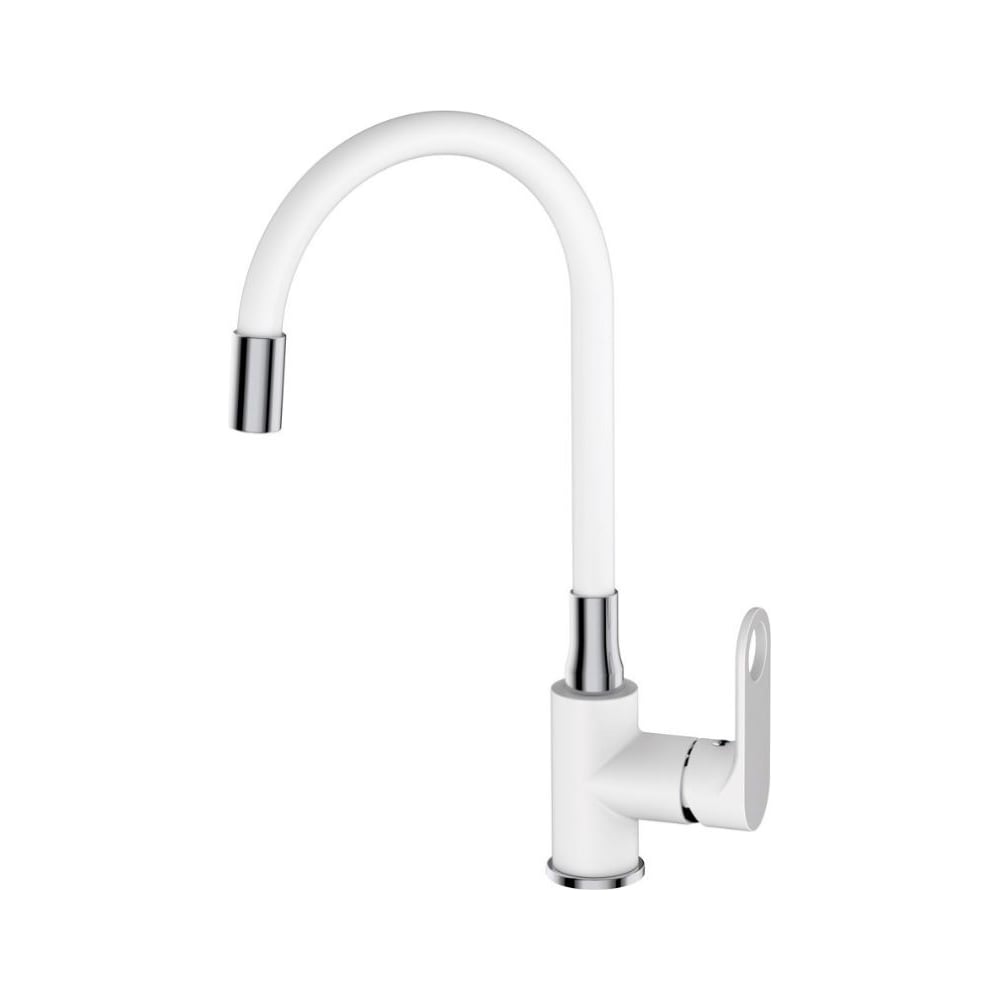 Изображение товара Смеситель для кухни ViEiR однорычажный с гибким изливом V043521-F белый