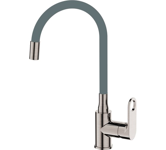 Изображение товара Смеситель для кухни однорычажный ViEiR латунный с гибким изливом, серый V043521-H