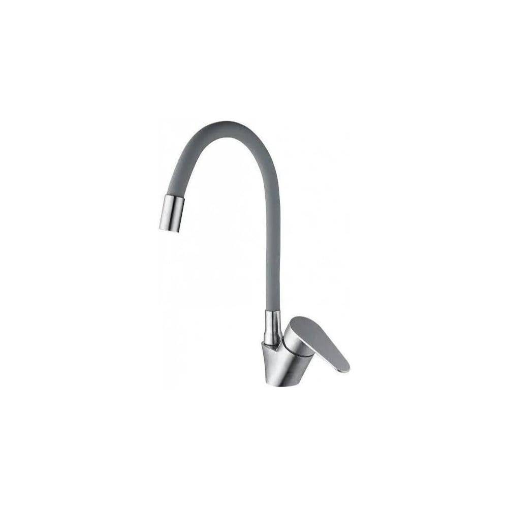Изображение товара Смеситель для кухни ViEiR однорычажный нержавеющая сталь с гибким изливом серый