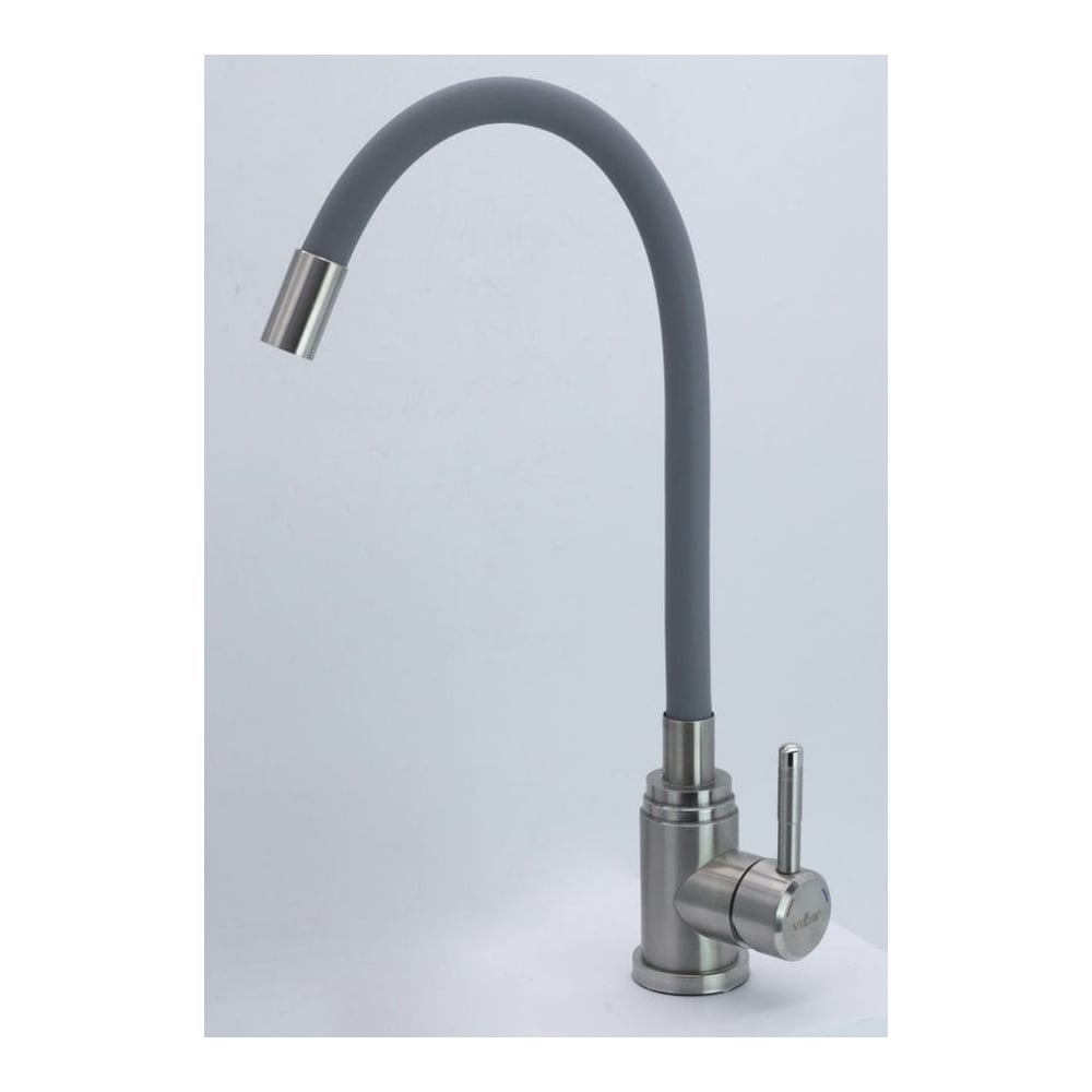 Изображение товара Смеситель для кухни однорычажный ViEiR нержавеющая сталь с гибким изливом серый