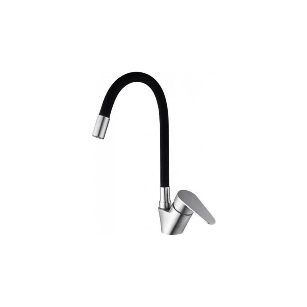 Изображение товара Смеситель для кухни ViEiR однорычажный с гибким изливом сатин/черный