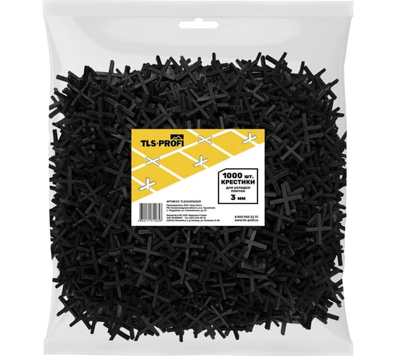 Изображение товара Крестики для плитки TLS-Profi 3 мм 1000 шт TLSZAX052025