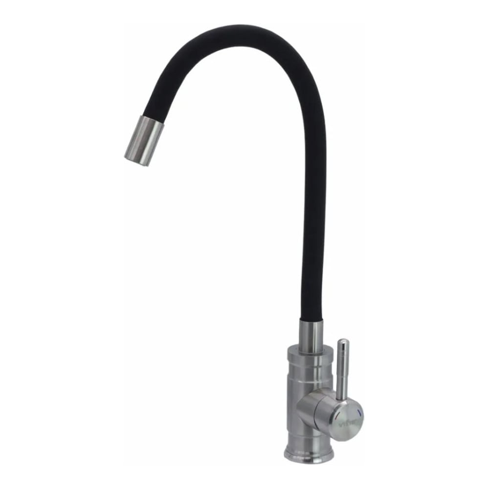 Изображение товара Однорычажный смеситель для кухни ViEiR V15048-C с гибким изливом нержавеющая сталь