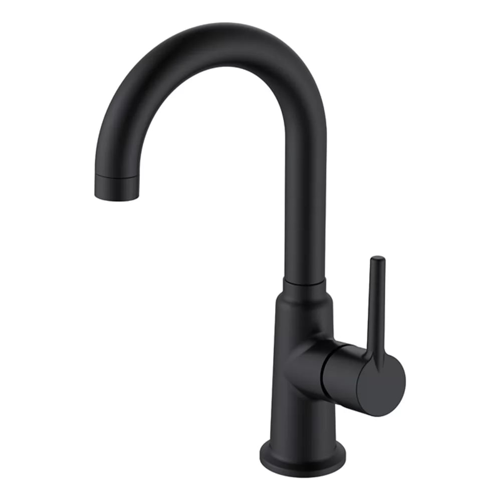 Изображение товара Смеситель кухонный однорычажный ViEiR с высоким изливом латунь черный V103522-C