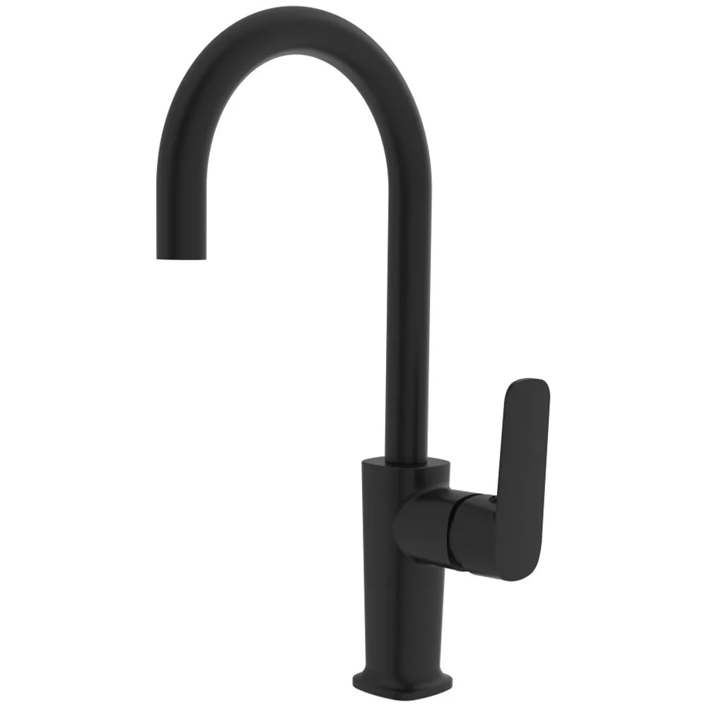 Изображение товара Однорычажный смеситель для кухни ViEiR с высоким изливом черный