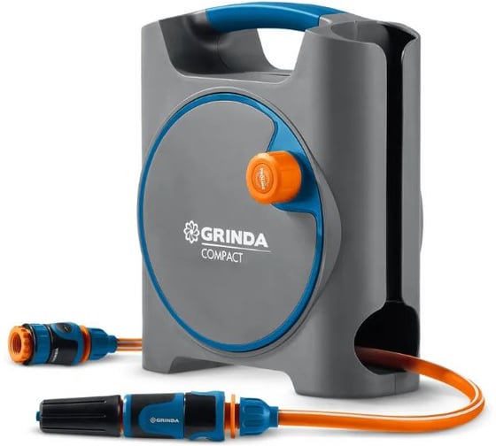 Изображение товара Поливочный набор Grinda COMPACT, шланг 10м x 5/16 в пластиковом корпусе, 4 предм., соединит. шланг 1/2x1,5ммини ProLine 428480